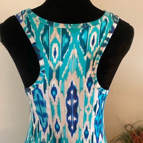 Cynthia Rowley tank knit maxi dress ikat racerback sz Small - Picture 5 of 5